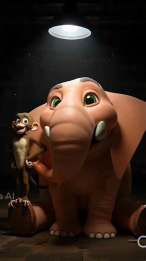 monkey and the trunk cartoon 🥰we all are see this cartoon in summer vacation