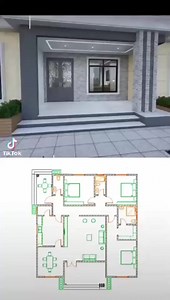 31K views · 339 reactions | Plan de maison villa de 3 chambres. #architecture #construction #maison #HomeDesign #habitat | THEADesign | Facebook