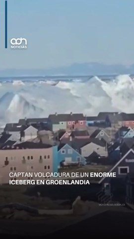 ¡Impresionante momento en Groenlandia! Un enorme iceberg perdió estabilidad y comenzó a girar frente a la costa de Ilulissat, provocando un fuerte desplazamiento de agua y sorprendentes olas. #groenlandia #iceberg #naturaleza #mundo #adnnoticias