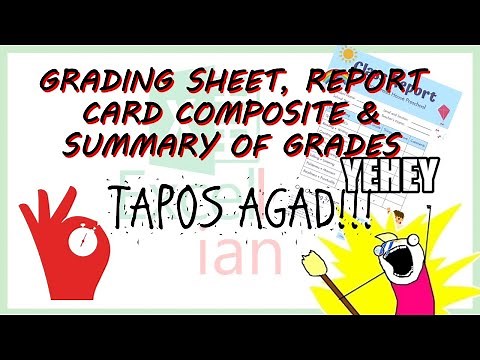 Automated Grading Sheet, Report Card, Composite & Summary of Grades in one encoding only!!!