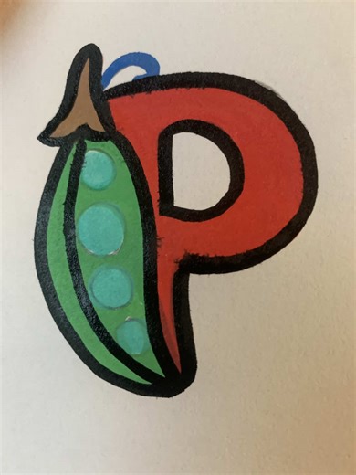 P for Peas 💚✨ Alphabet Coloring ASMR Series continues! What should I do for B? #coloringasmr #alphabetseries #asmrcoloring #satisfyingart #letterp