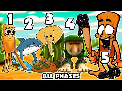 FNF Italian Brainrot ALL PHASES | Friday Night Funkin' vs Pibby Tung Tung Tung Sahur (FNF Mod)