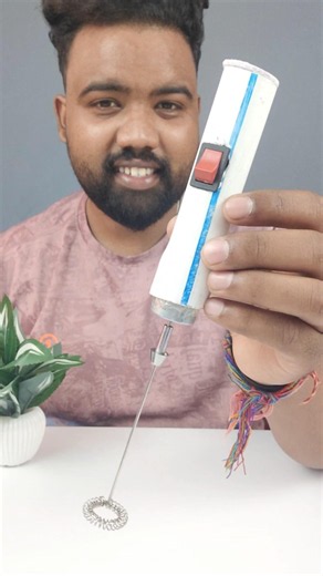 ☕ DIY Coffee Frother at Home! 🔥... #DIY #CoffeeFrother #ElectronicsProject #DIYProjects #Homemade
