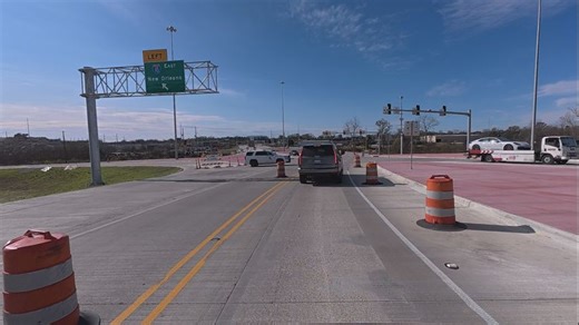 New Pecue Lane traffic pattern opens to drivers, resident points to overlooked design flaw