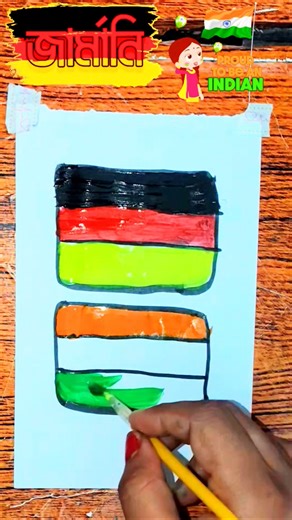 🇮🇳➕🇩🇪 || Flag drawing challenge ||Independence day #26january #viralvideo #shorts #india #viral