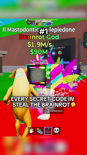 Révèle tous les codes secrets de Steal the Brainrot