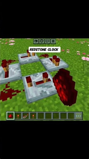 How to make redstone clock in minecraft 📈 #minecraft #youtube