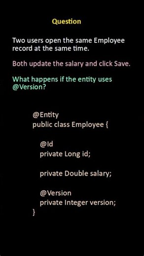 Spring Boot Interview Trap 🔥 What Does @Version Actually Do?