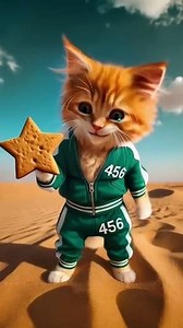 Kitten play Squid Game to save Dad 🙀😭💀 #cat #squidgame #cute | Meow Moments