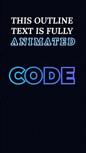 Animated Outline Text with HTML & CSS #coding