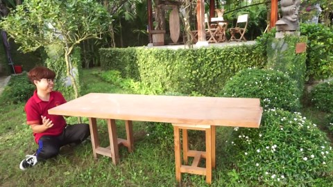 Marvel Foosball Table Carved from Wood