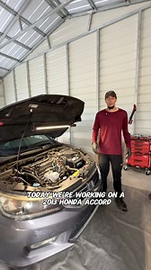 Replacing the Valve cover Gasket, Serpentine Belt, Sparkplugs and Brakes on a 2013 Honda Accord. #mechanic #fyp #cars | Tylerandthaliag