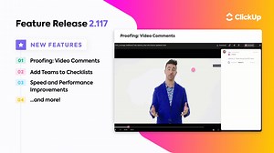 11 reactions · 5 comments | Lights, camera, action, comment! Cut your video feedback lifecycle in half by directly commenting, at specific timestamps, on videos uploaded to a task. Plus, we've made it easy to add multiple people to a checklist item by assigning it to a Team! https://bit.ly/3Me0heX | ClickUp | Facebook
