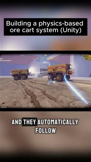 Building a satisfying ore cart system in Unity #indiegame #gamedev