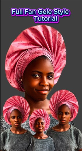 Full Fan Gele style Tutorial #gele #gelestyle #tutorial #style | Chinex Creatives