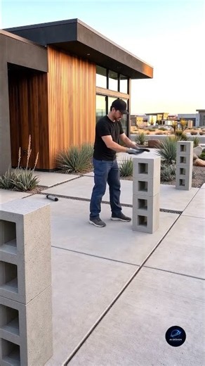 DIY Modern Wooden & Concrete Fence Makeover | Budget-Friendly Yard Upgrade 🔨✨