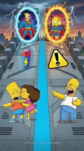Bart vs Homer #shorts #funny #gaming #simpsons