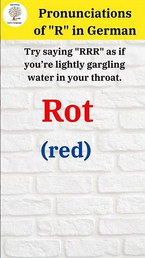 How to Pronounce the German 'R' 🔥 #germanpronunciation