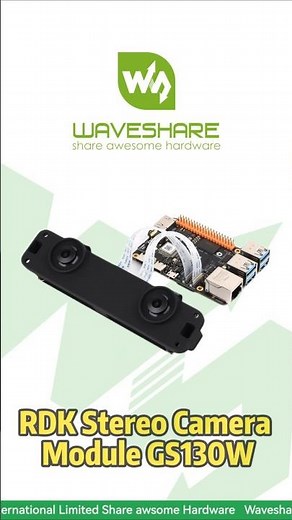RDK Stereo Camera Module GS130W,Super Wide 157° Vision for Robots,1.3MP Dual Cameras, 80mm Baseline