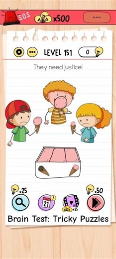 Brain test level 151: They need justice! 🍦⚖️😊 #shorts