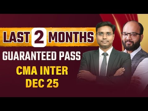 Last 2 Months Strategy CMA Inter Dec 25 | How to Pass CMA Inter Both Group | CMA Inter Study Plan