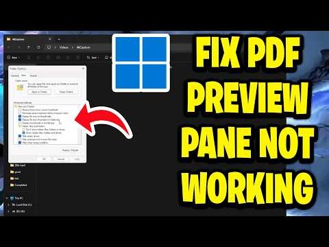 How To Fix PDF Preview Pane Not Working In Windows 11 - Full Guide