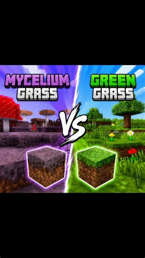 Mysclium grass vs green grass #minecraft #trending #shorts