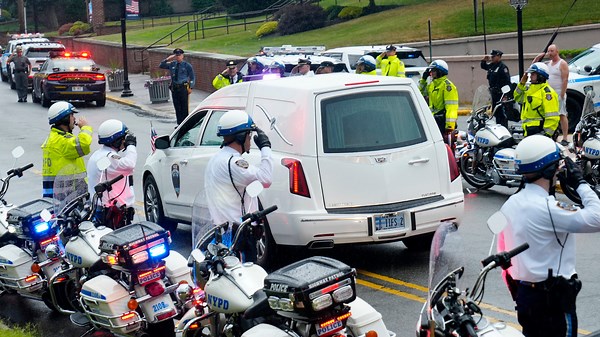 Funeral procession in Totowa for NYC police officer killed in shooting