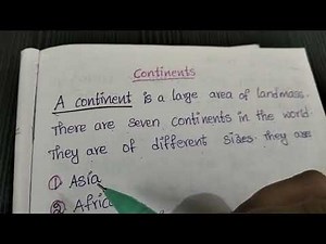 🪷Continent Definition and Names🪷