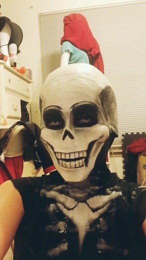 Pushing my skills in prosthetics to become the best skeleton I can be 💀👍 #Papyrus #undertale#skeleton#makeup#makeupfx#Halloween#prosthetics