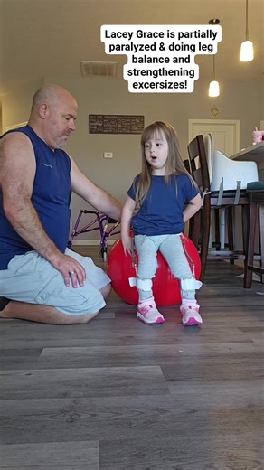 24K views · 1.6K reactions | The excercise ball! #spinabifida #overcome #disabilityawareness | Laugh like Lacey-Her journey with Spina Bifida | Facebook