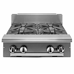 Vulcan V4B24-LP V Series Liquid Propane 4 Burner 24" Modular Heavy-Duty Range - 132,000 BTU
