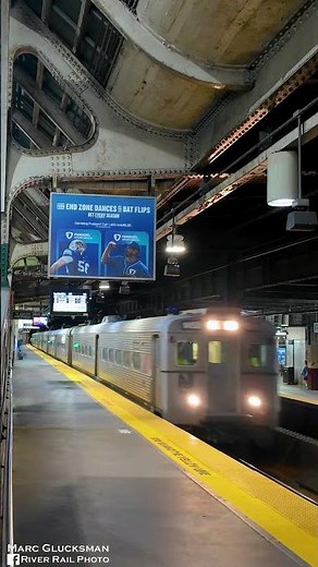NJ Transit 8-Car Arrow III Set Non-Sop Through Newark Penn Station #shorts