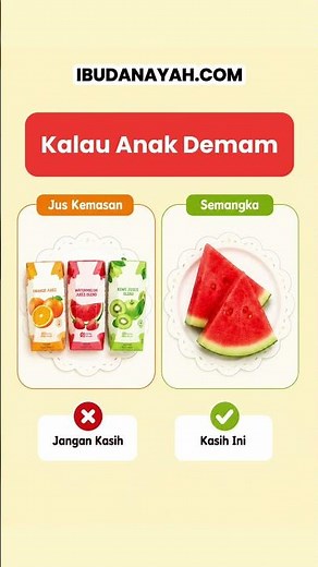 Makanan / buah yang perlu di hindari saat diare, pilek, demam, sembelit. #ibudanayah