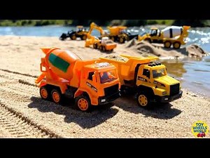 JCB, Tractor & Dump Truck Build a Road | Construction Toys for Kids