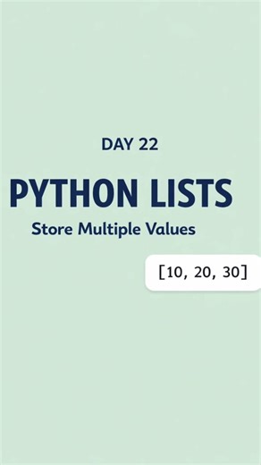 Python Lists Made Simple 🐍Store multiple values in ONE variable! #coding #programming #python