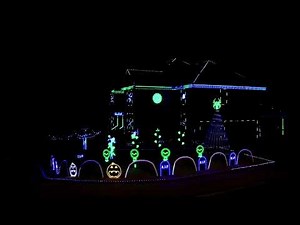 Halloween Light Show - Spooky Scary Skeletons