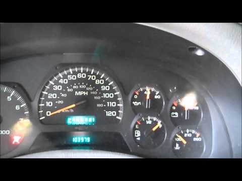 Oil light reset procedure Chevrolet Trailblazer 2003 Chevy