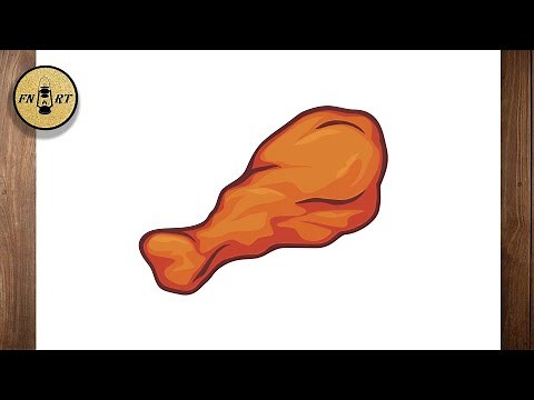 How to draw a chicken wing easy