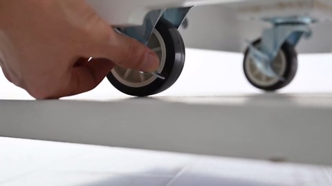 Rolling Kitchen Island with Drop Leaf & Power Outlet, Large Kitchen Islands Cart on Wheels, Movable Kitchen Island with 5 Open Storage Shelves & Towel Rack for Kitchen, Dining Room, 48-Inch, White