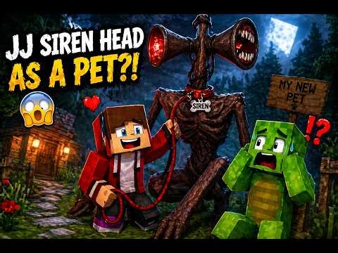 JJ Adopted SIREN HEAD?! 😨🔊 Minecraft Horror Story