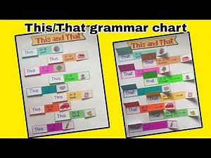 This and That english grammar project | This\\That chart making | english project ideas