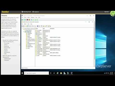 6.5.5 Create OUs TestOut Security Plus