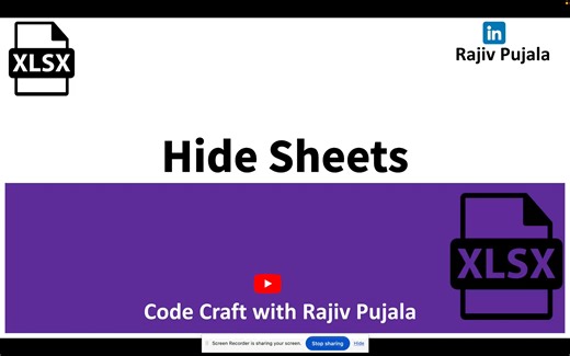 25 Hide Sheets in Excel using Macros VBA