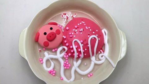 Slime rosa con personajes adorables | ASMR