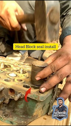 Truck Head Block Seal Install 🔧 #engine #automobile #mechanic #shorts #truck #viral #head #trucklife
