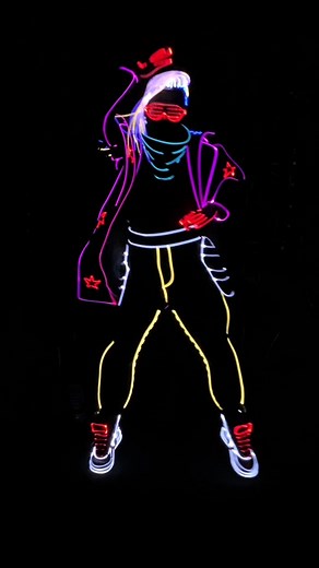 Mesmerizing Light Balance Walking Dance