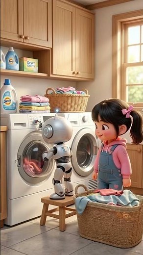 🤖 My Tiny Robot Best Friend! 🥰 | AI Animated Story #aivideo #shorts