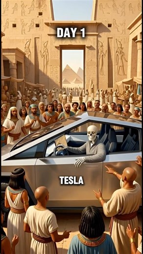 What If You Brought a Tesla Cybertruck to Ancient Egypt? ⚡️