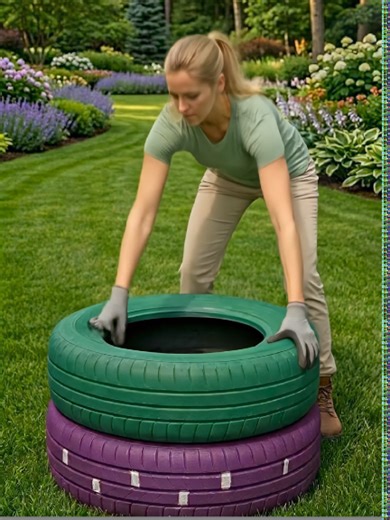 DIY Tire Planter That Looks Absolutely Stunning